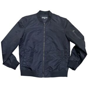 Men’s Bleecker & Broad Large Navy Full Zip Front Bomber Jacket